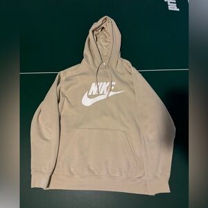 Men’s Large Beige Cream Nike Hoodie Sweatshirt
